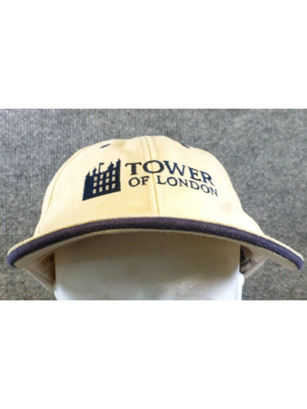 Tower Of London Beige Baseball Cap Adjustable Historic Royal Palaces Logo Embroi - Picture 1 of 6